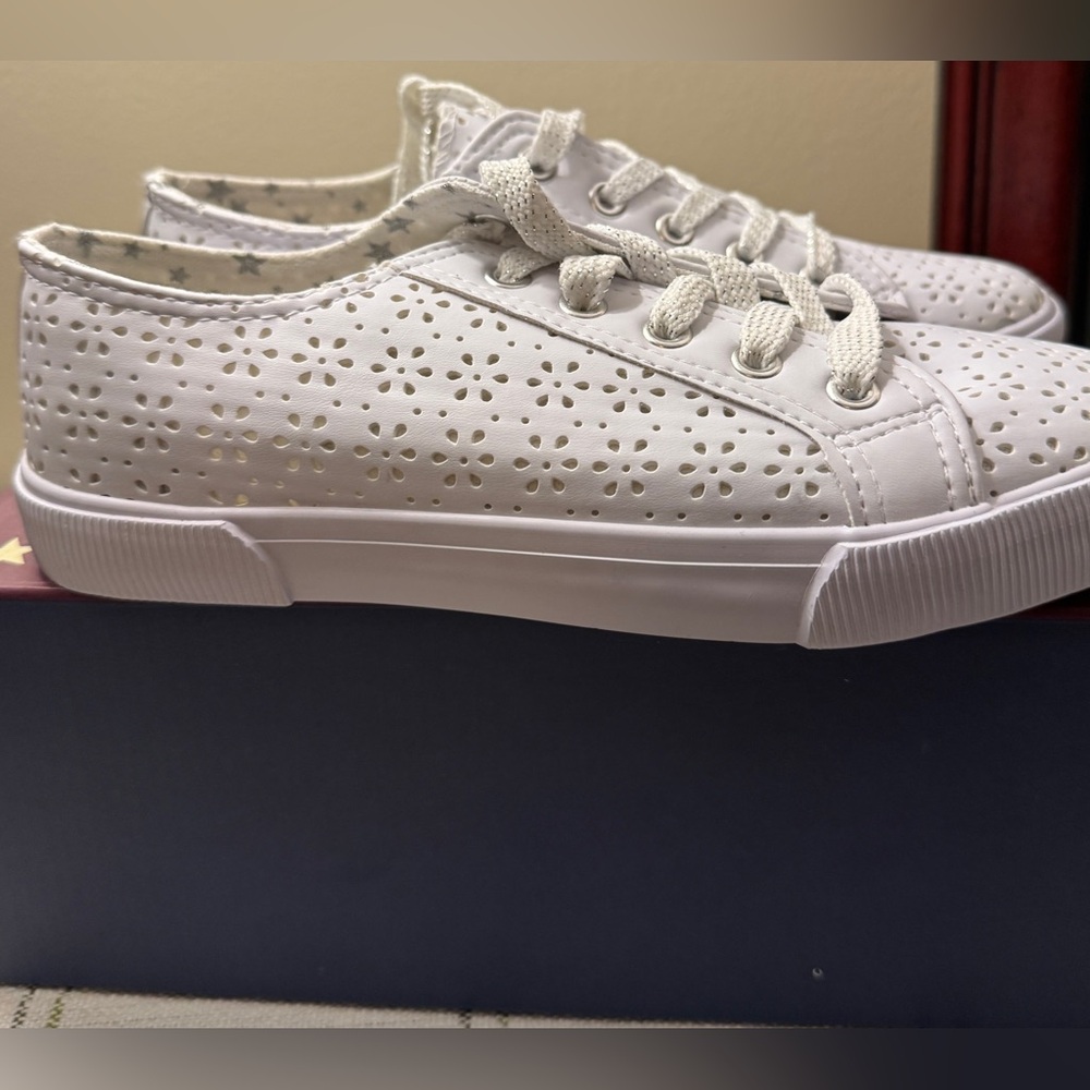 Cupie -  White Women's Perforated Sneakers
Brand New in Box